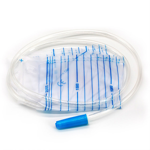 Disposable 2000ml Pull-push Type Urine Collection Bag 