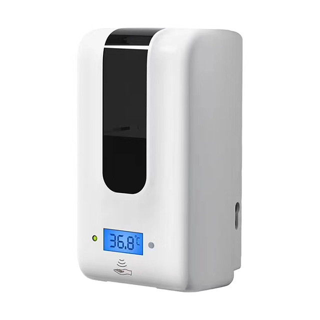 Wall Mounted No Contact Infrared Thermometer Sensor Soap Dispenser with Thermometer