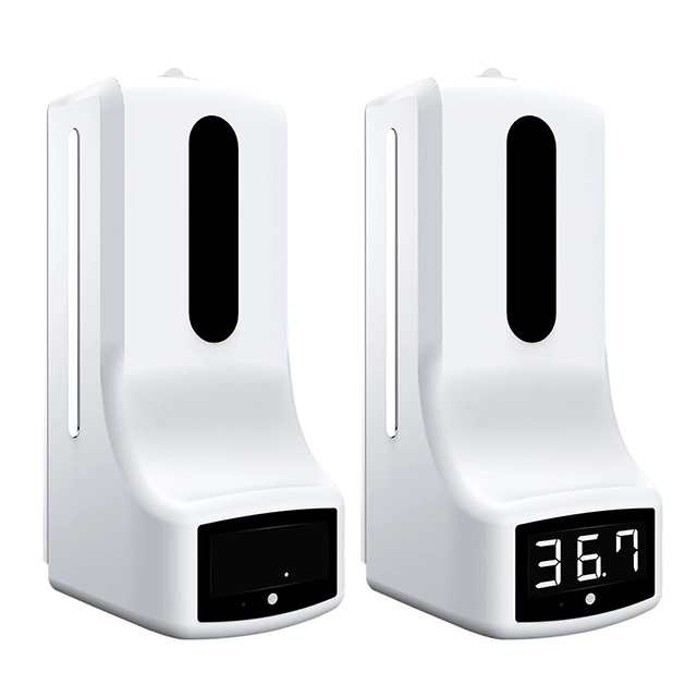 Wall Mounted Temperature Scanner Soap Dispenser with Infrared Thermometer 