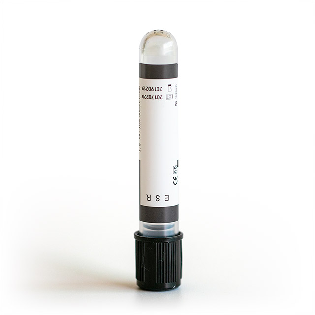 Disposable 1.6-8ml Vacuum Blood Collection Black ESR Tube