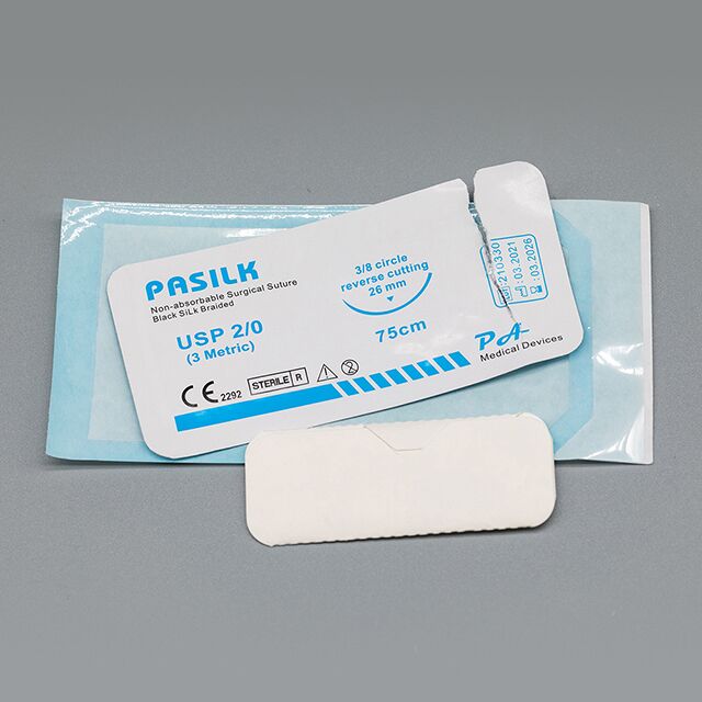 Disposable Surgical Non-Absorbable Silk (Braided) Sutures with Needled