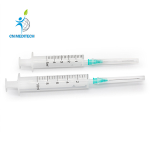 Disposable Two-part Luer Slip Injection Syringe with Needle