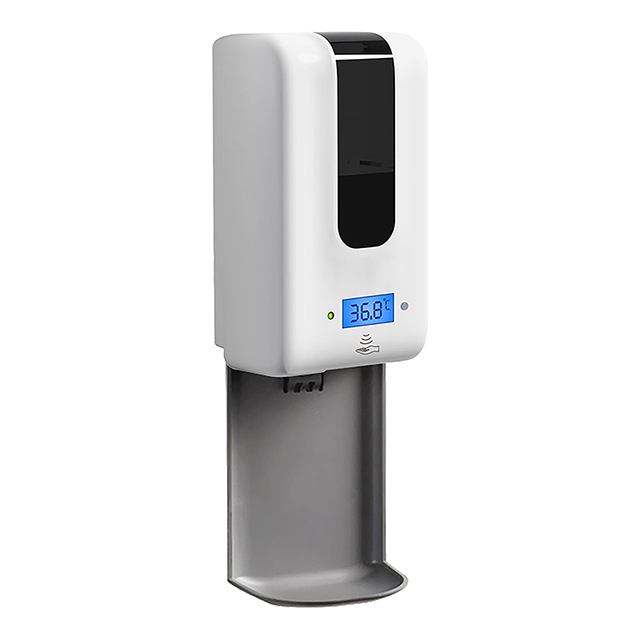 1200ml Wall Mounted Automatic Hand Sanitizer Temperature Measuring Soap Dispenser